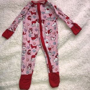 Little Sleepies Valentines Animals Pajama Zippy